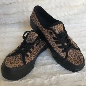 Platform Leopard Sneakers